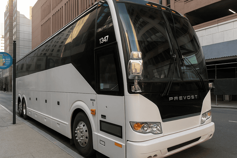 a Asheville Coach Bus Service coach bus