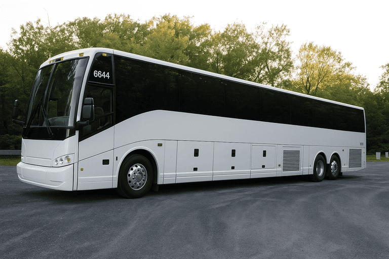 exterior of Asheville Coach Bus Service coach bus