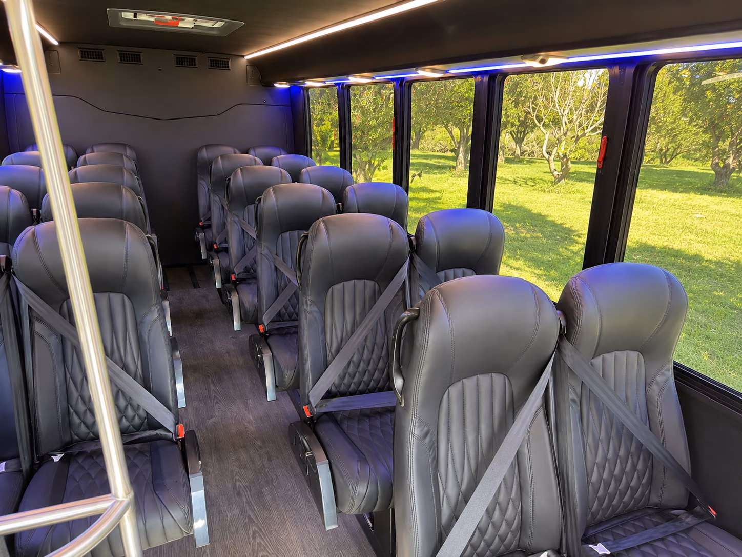 asheville 15 passenger minibus interior