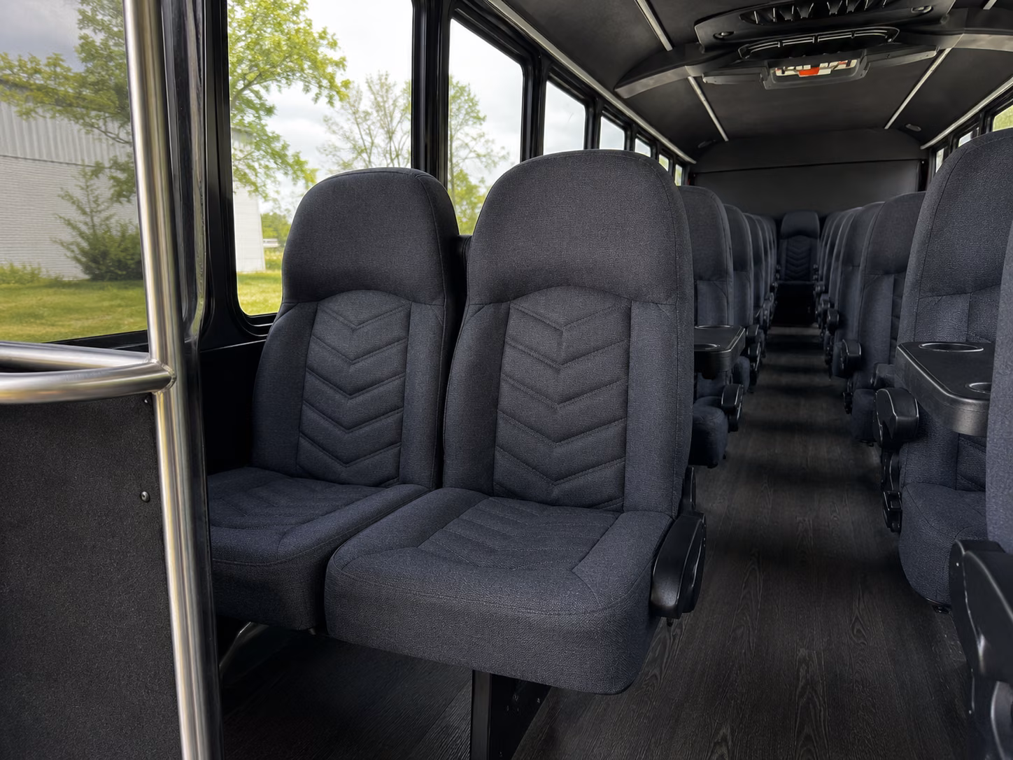 asheville 18 passenger minibus interior