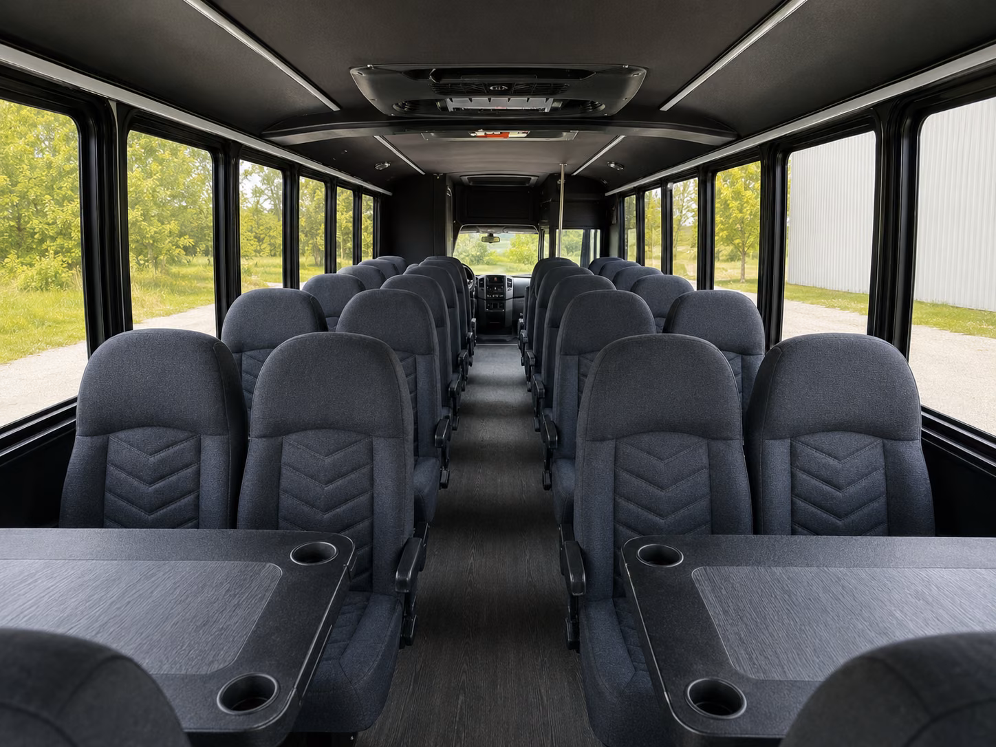 asheville 20 passenger minibus inside