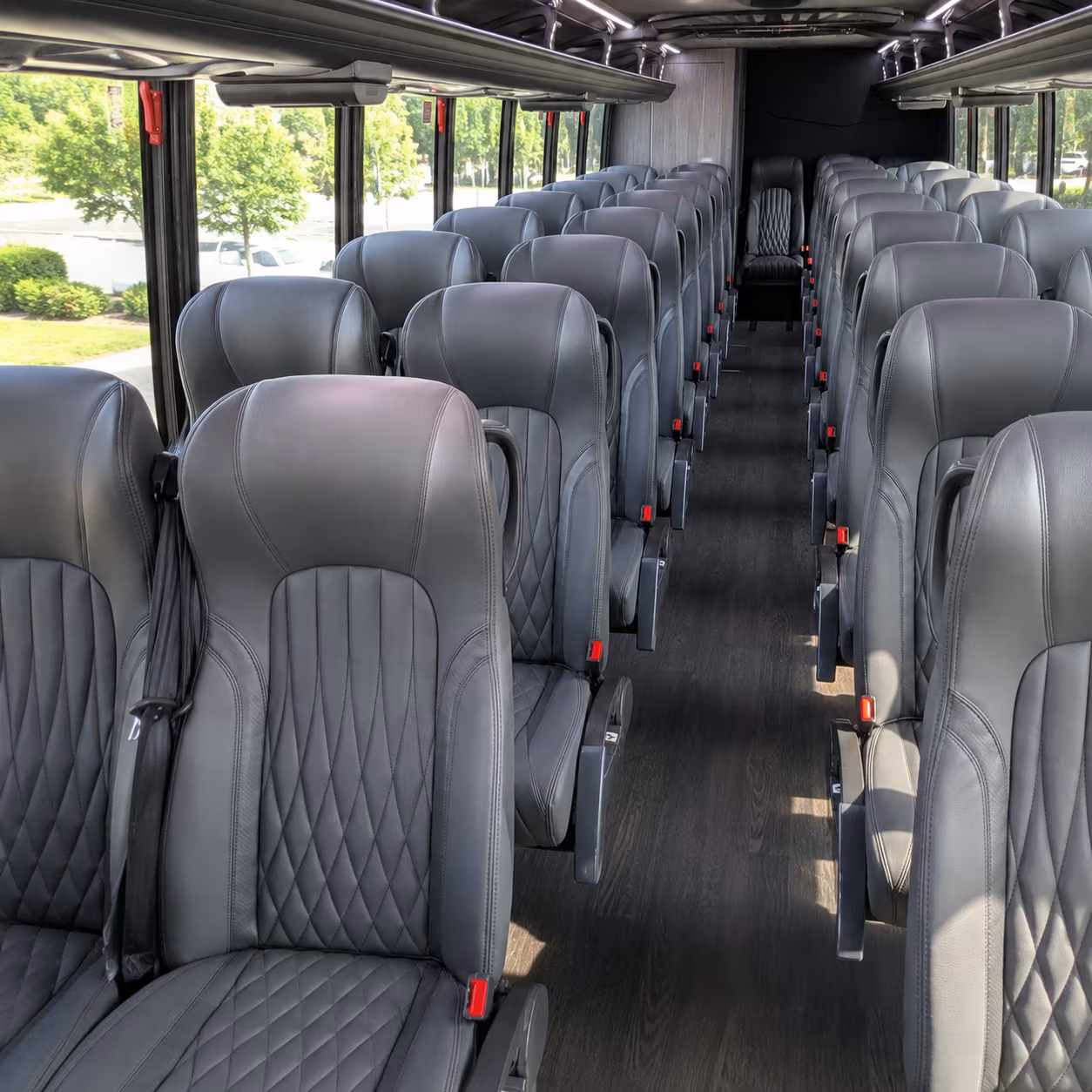 asheville 25 passenger minibus interior