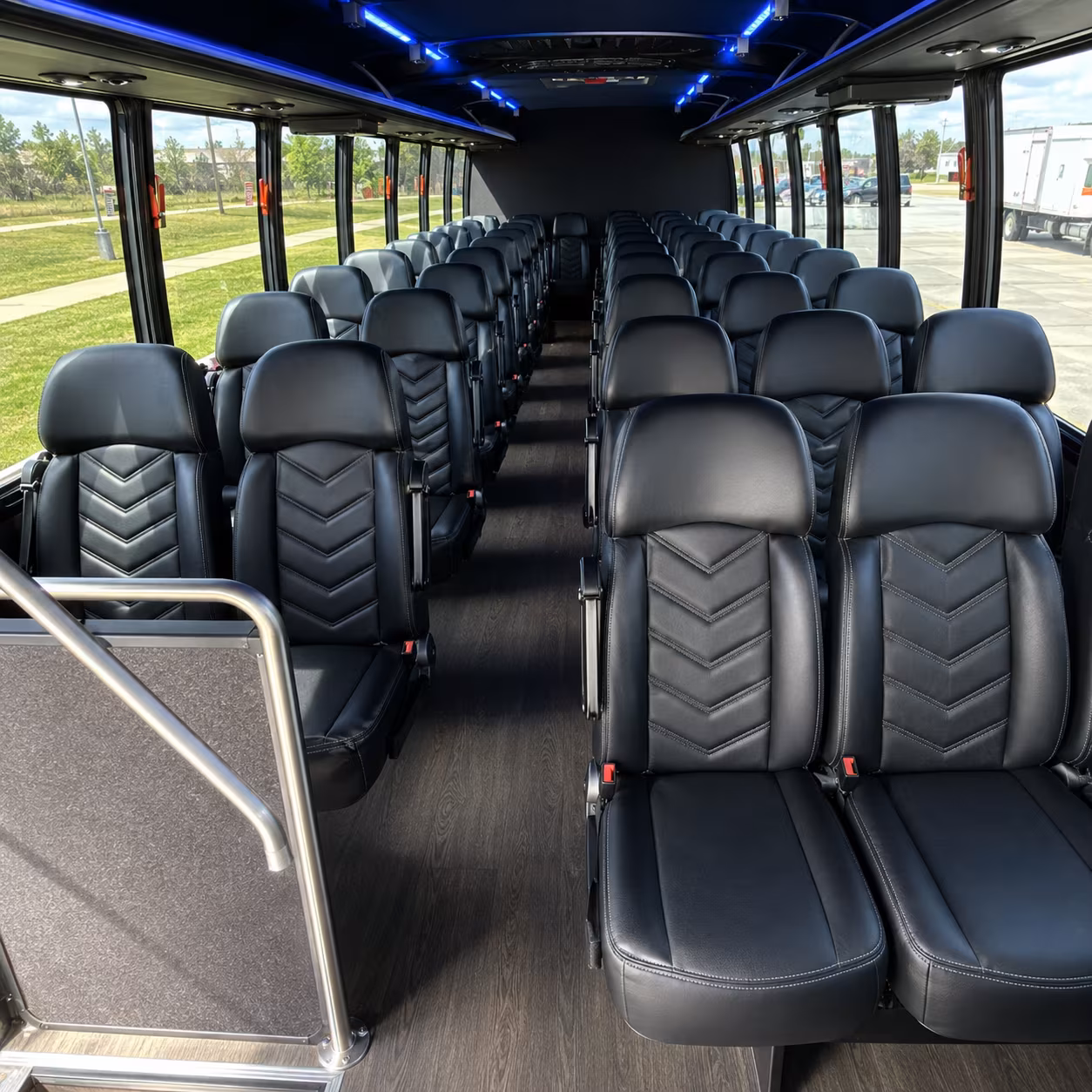 asheville 30 passenger minibus interior