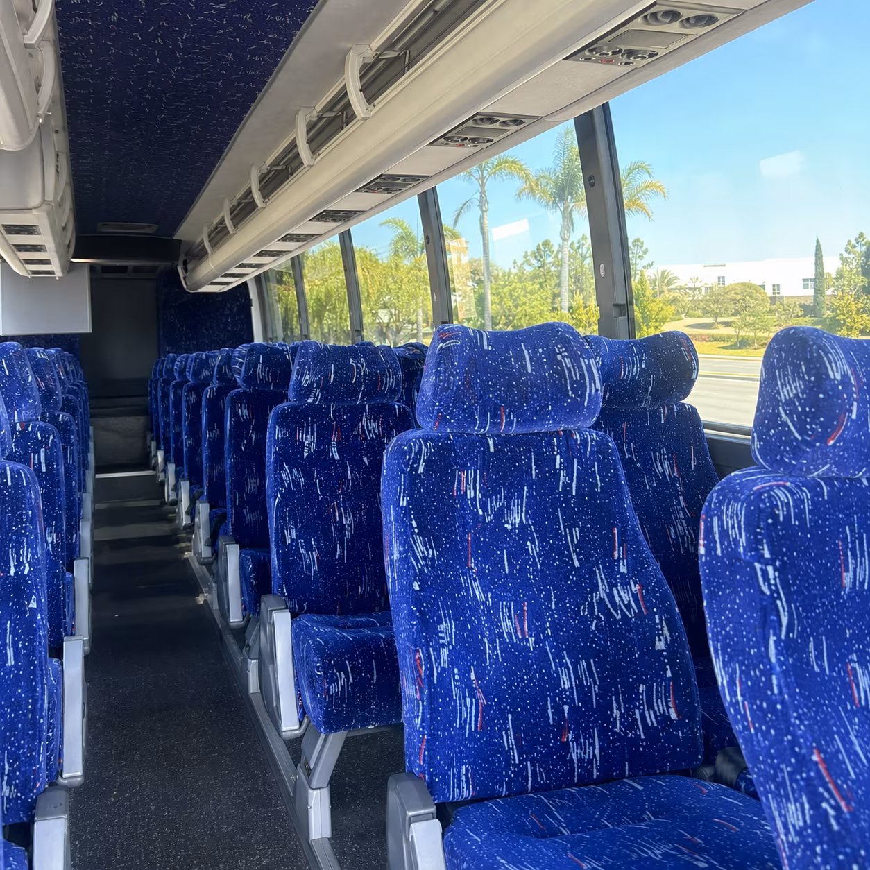 asheville 56 passenger charter bus interior