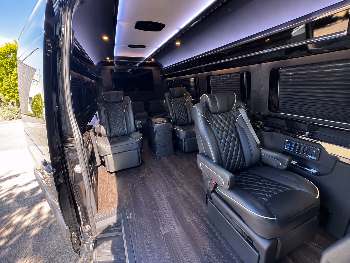 asheville sprinter van with driver inside