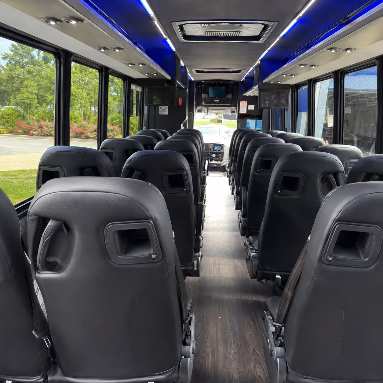 wedding guest shuttle buses between asheville hotels and mountain venues